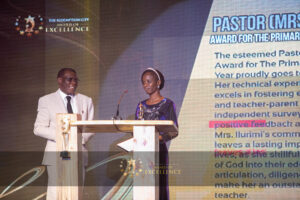 Pastor (Mrs) Folu Adeboye Award for The Primary School Teacher of the Year -_Mrs Yinka Ilurimi_